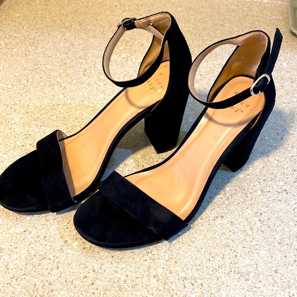 a new day Shoes - Black high heeled ankle strap sandals A New Day -size 8